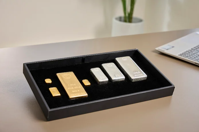 Gold and silver bullion bars